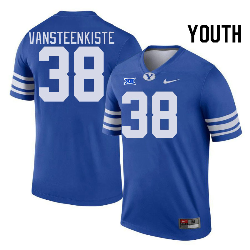 Youth #38 Payton VanSteenkiste BYU Cougars College Football Jerseys Stitched Sale-Royal